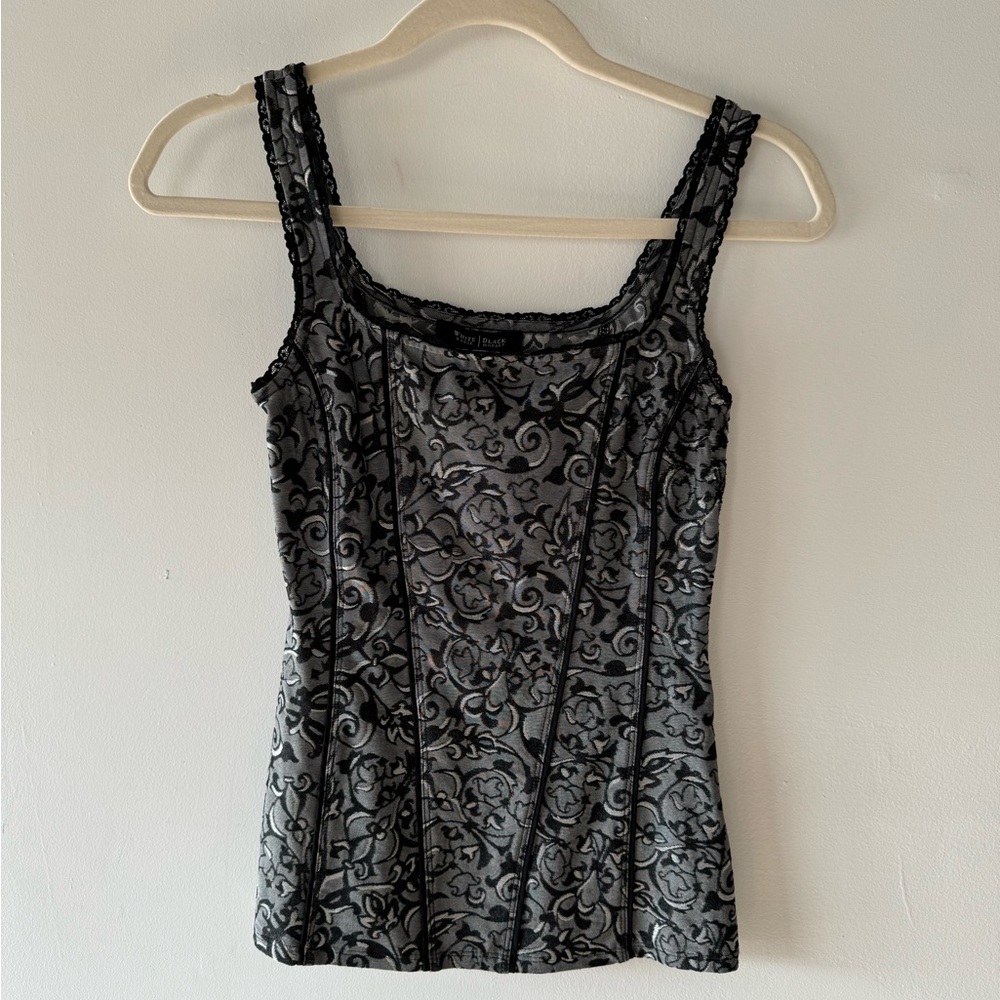 white house black market corset tank top